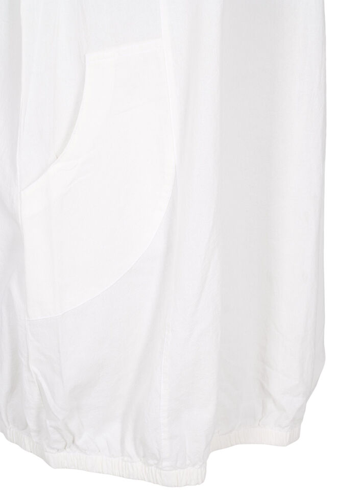 Robe en coton &agrave; manches courtes, Blanc, Packshot image number 3