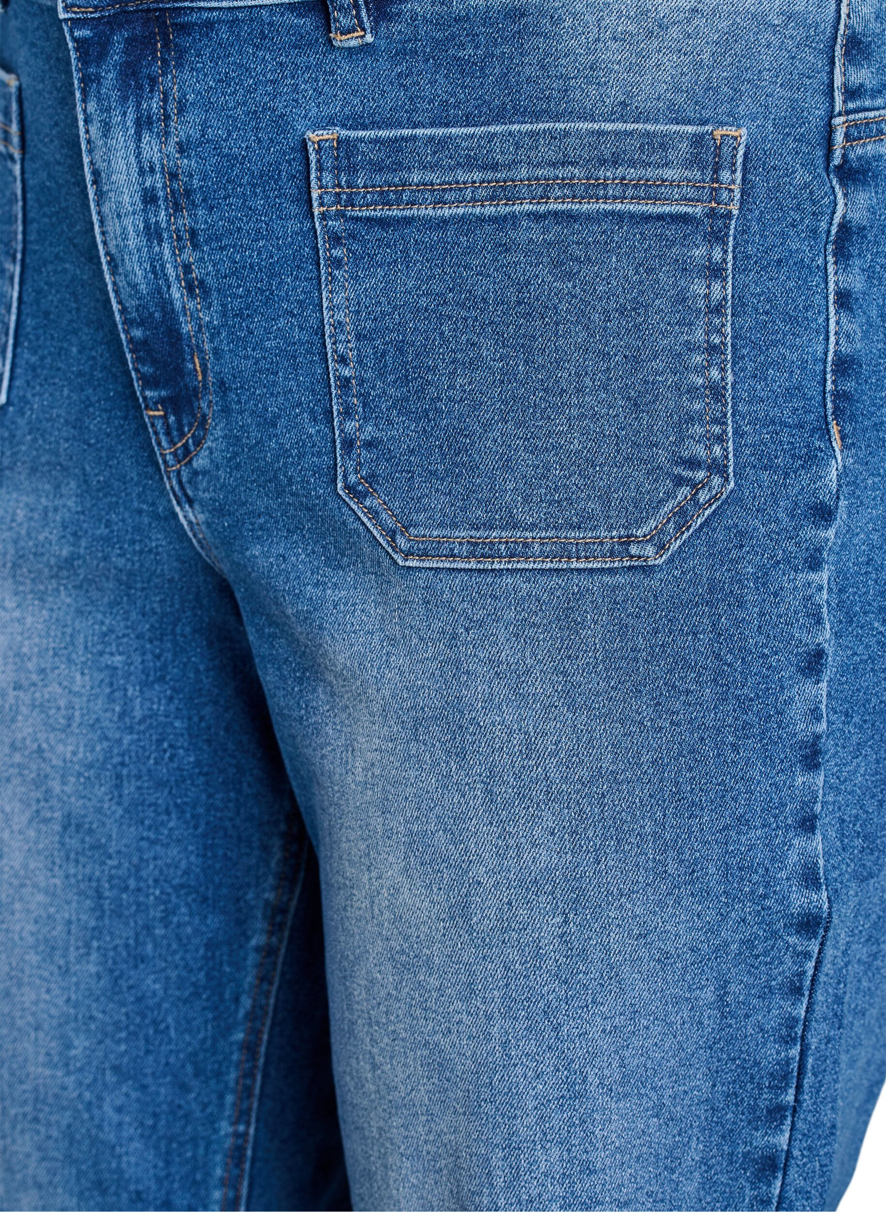ZizziJean &agrave; coupe droite avec poches avant, Bleu Clair, Packshot image number 2