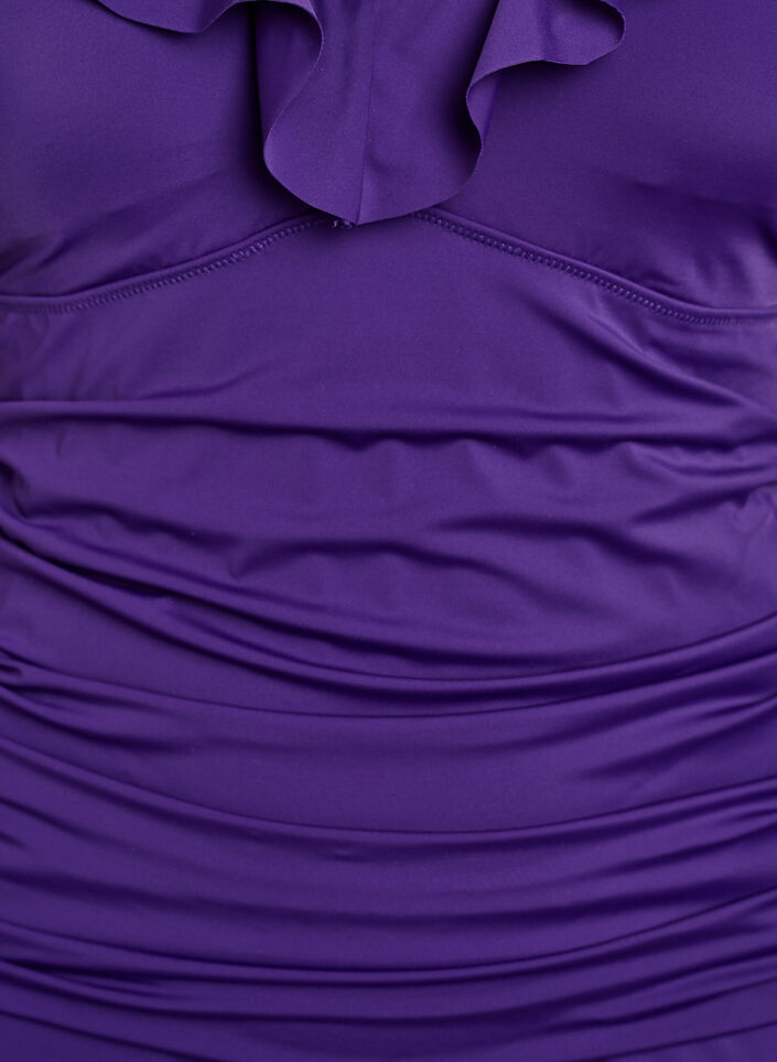 Maillot de bain avec volants et coussinets amovibles, Violet, Packshot image number 2