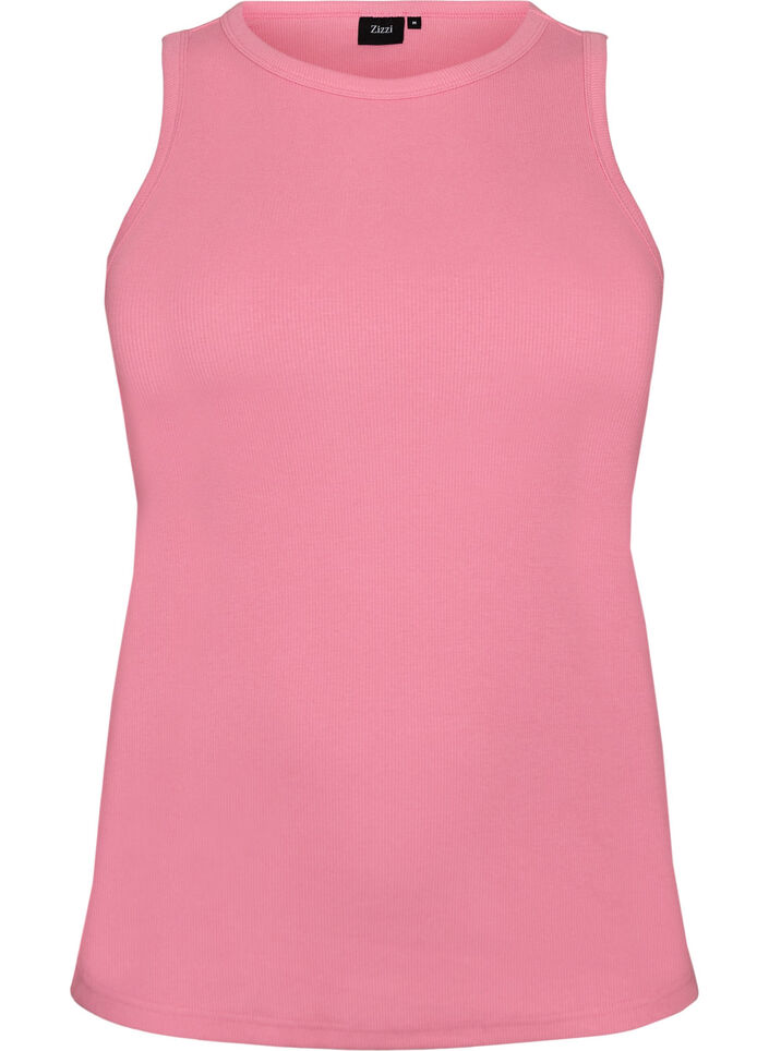 Top en coton c&ocirc;tel&eacute; avec col montant, Rose, Packshot image number 0