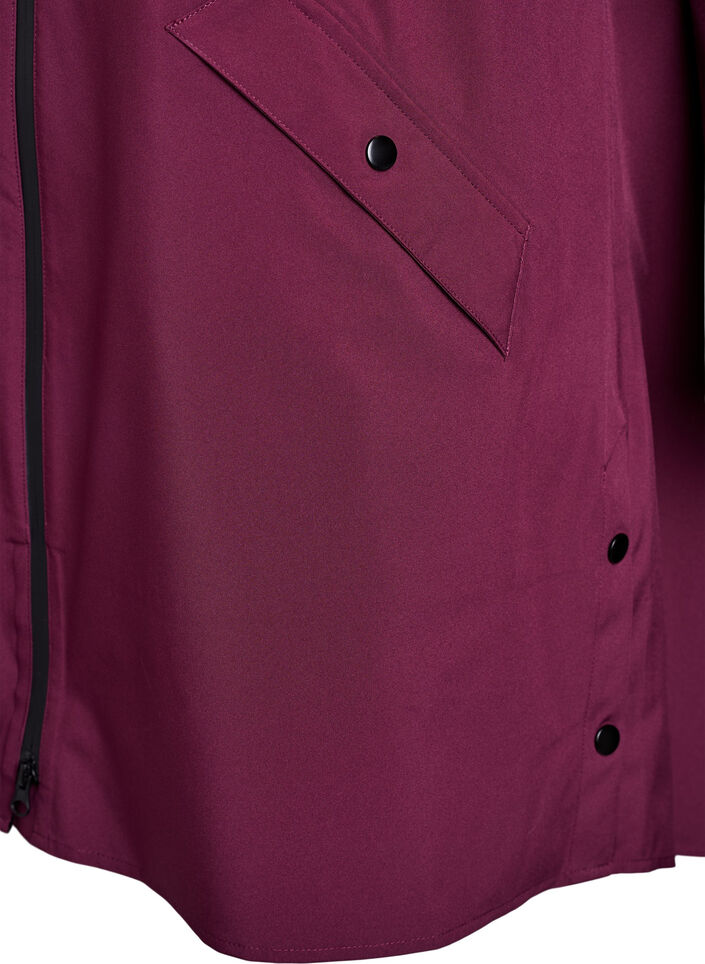 Imperm&eacute;able avec poches et capuche, Bordeaux fonc&eacute;, Packshot image number 3