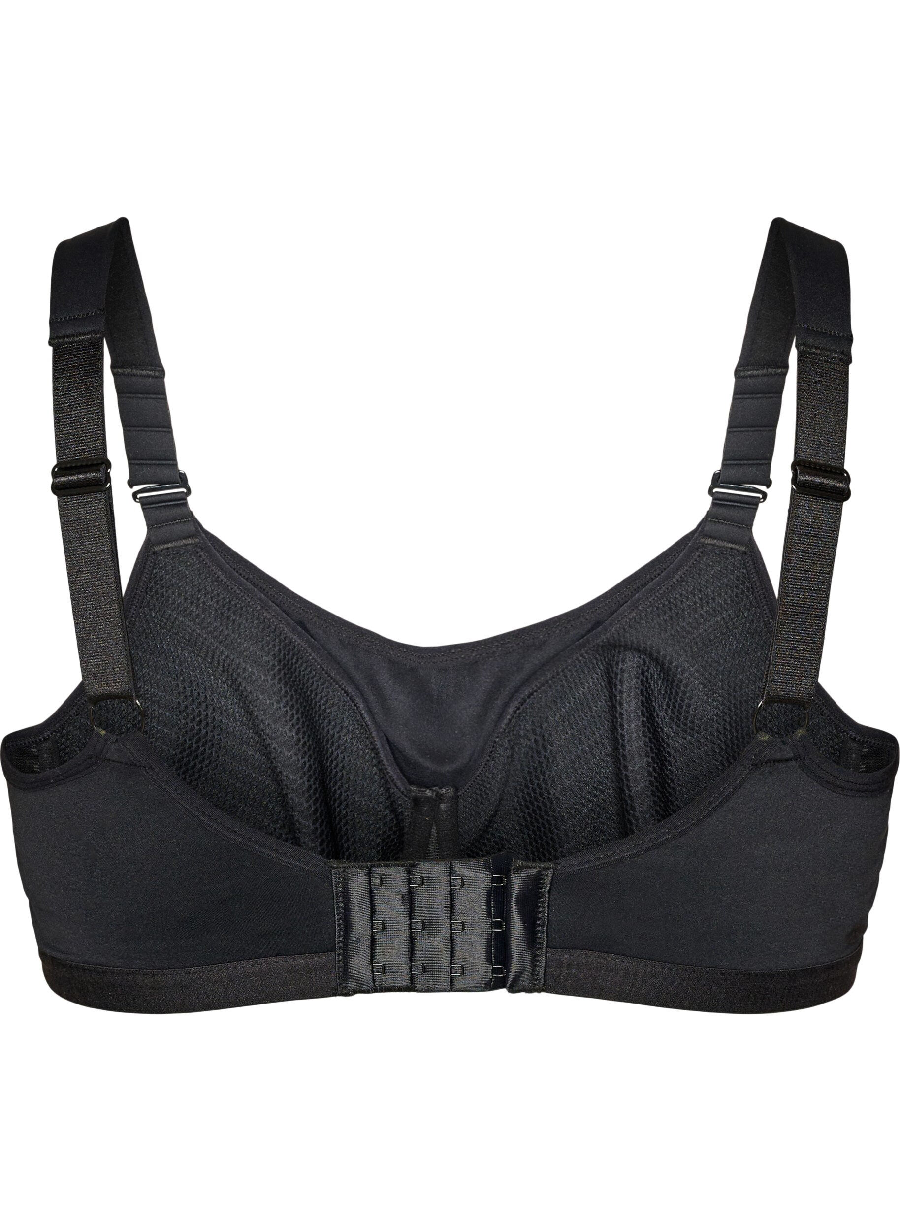 ZizziSoutien-gorge de sport maintien &eacute;lev&eacute; avec armatures et bretelles rembourr&eacute;es, Noir, Packshot image number 1