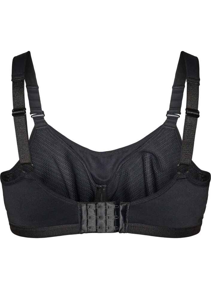 Soutien-gorge de sport maintien &eacute;lev&eacute; avec armatures et bretelles rembourr&eacute;es, Noir, Packshot image number 1