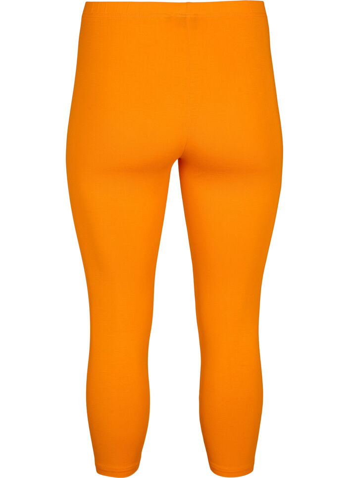 Leggings basiques longueur 3/4 en viscose, Orange, Packshot image number 1