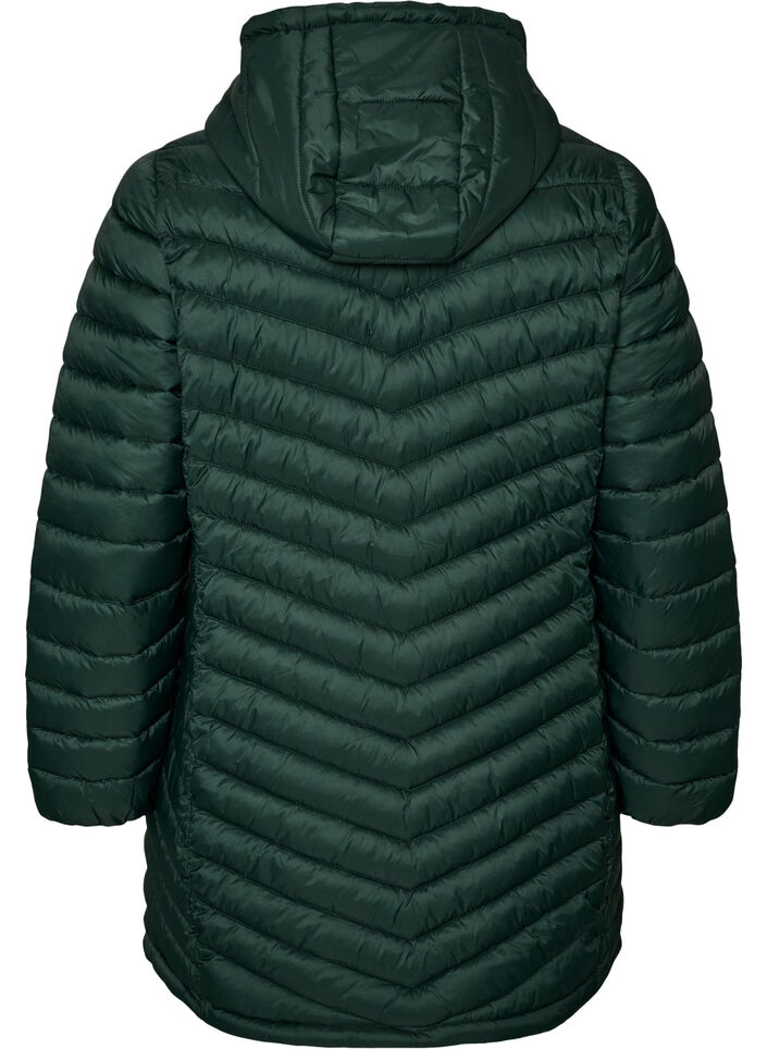 Veste l&eacute;g&egrave;re avec des poches et une capuche d&eacute;tachable, Vert fonc&eacute;, Packshot image number 1