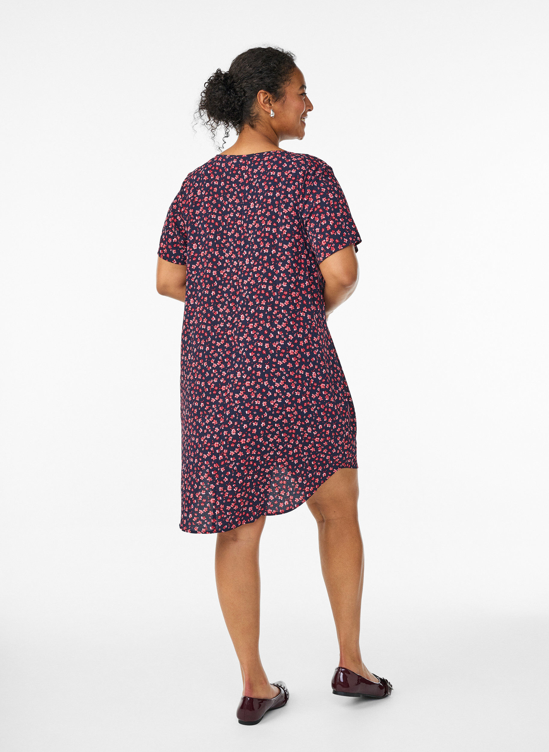 ZizziRobe &agrave; manches courtes avec imprim&eacute;, Bleu, Model image number 2