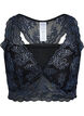 Soutien-gorge avec dentelle et maille, Noir, Packshot image number 0