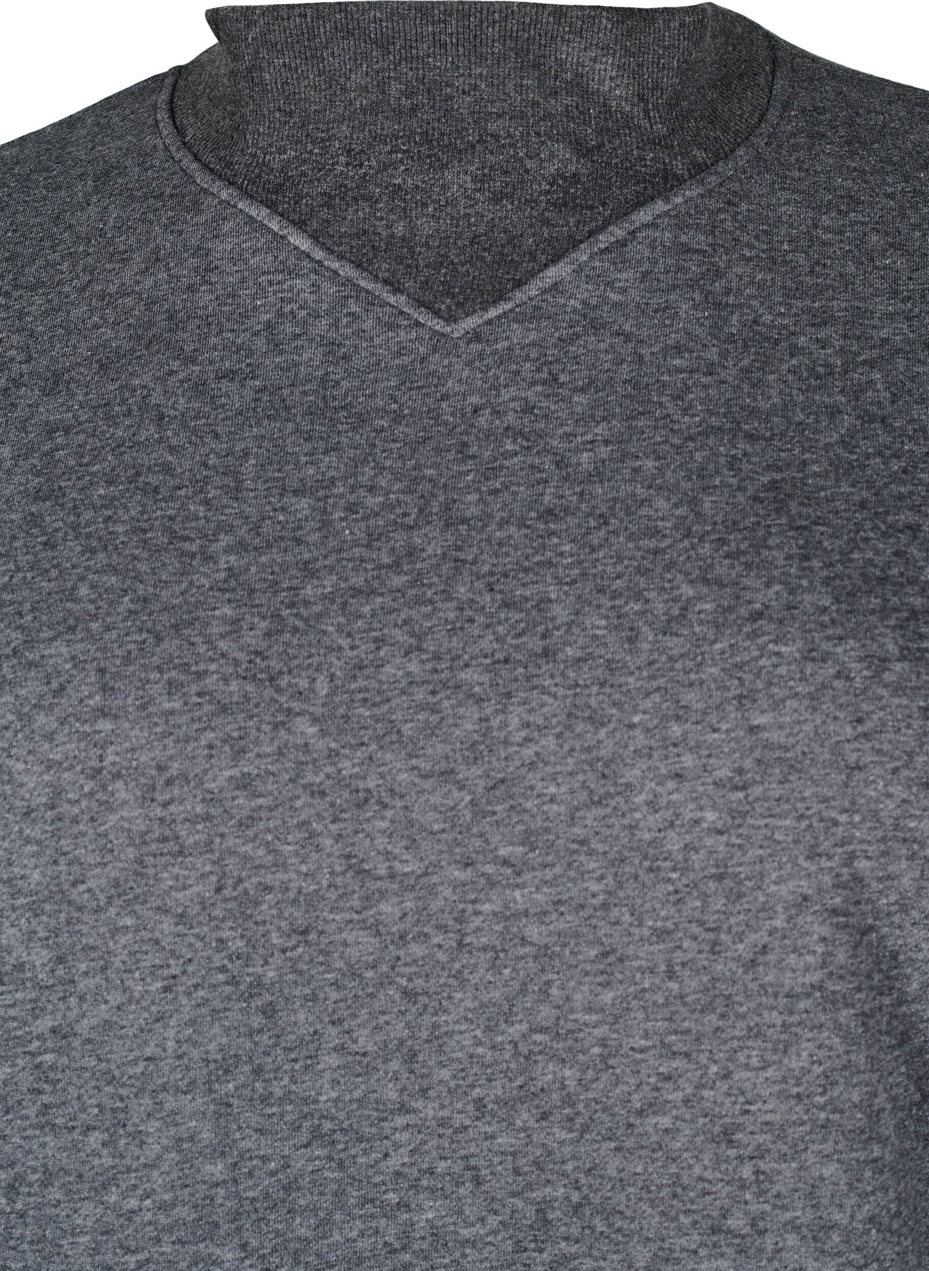 Zizzi Sweatshirt &agrave; col montant et manches longues, Gris anthracite, Packshot image number 2