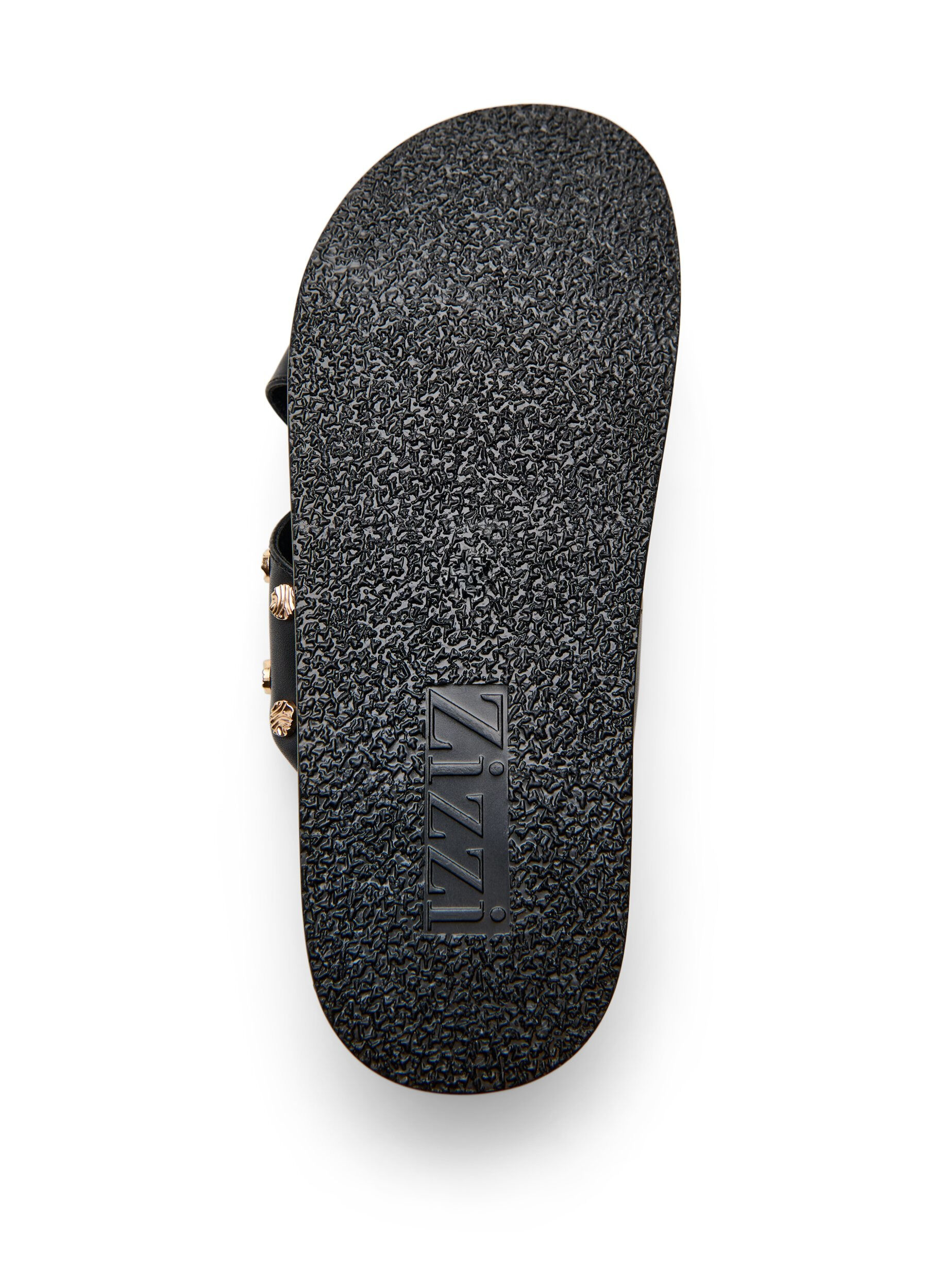 Zizzi Sandale avec brides crois&eacute;es et clous d&eacute;coratifs, Noir, Packshot image number 4