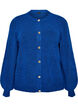 Cardigan en maille douce avec boutons dor&eacute;s, Turquoise, Packshot image number 0