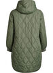 Veste matelass&eacute;e mi-longue avec capuche, Vert, Packshot image number 1
