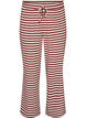 Pantalon de pyjama ray&eacute; &agrave; taille haute et coupe ample, Rouge, Packshot image number 0