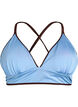 Haut de bikini r&eacute;versible avec d&eacute;collet&eacute; en V et bretelles crois&eacute;es dans le dos, Marron, Packshot image number 3
