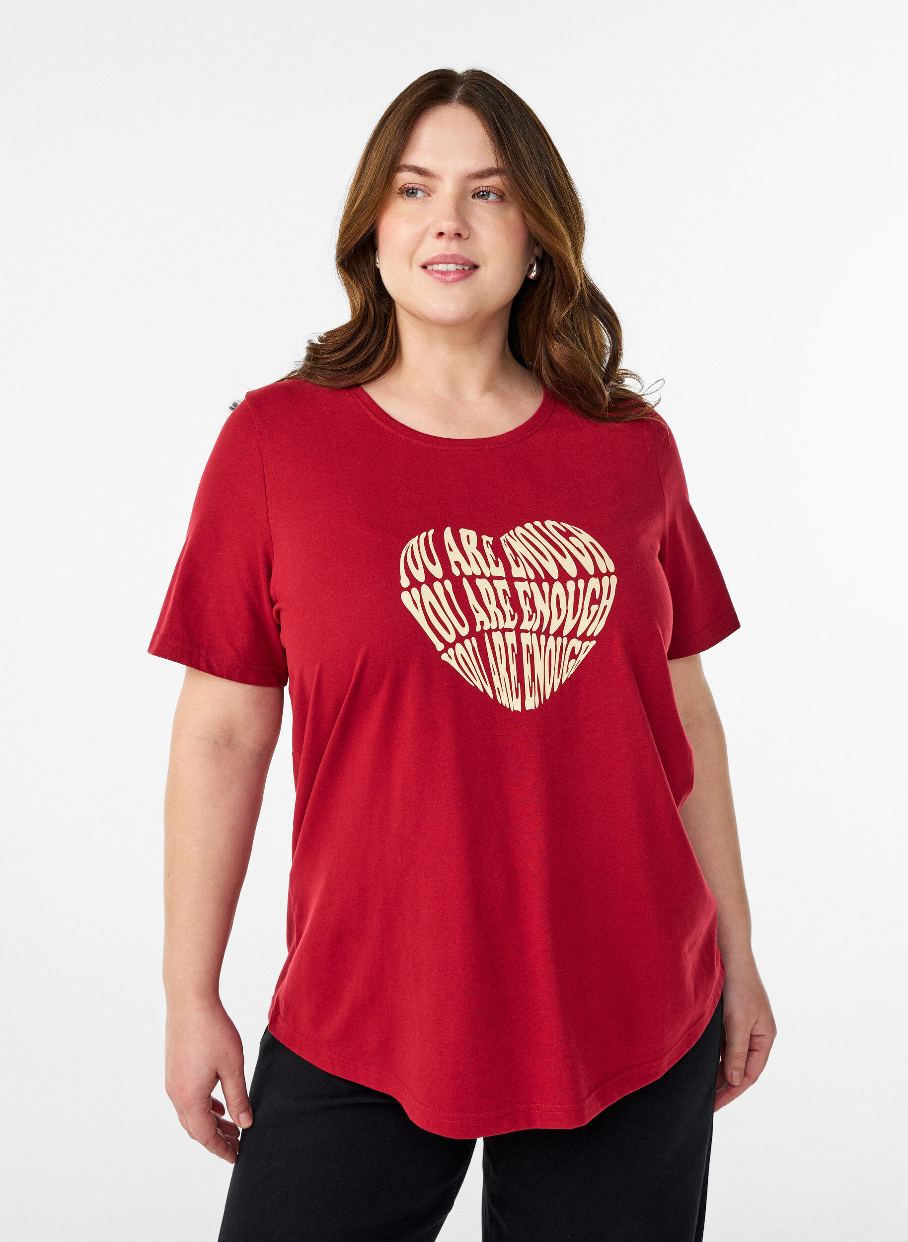 ZizziT-shirt imprim&eacute;, Rouge, Model image number 0