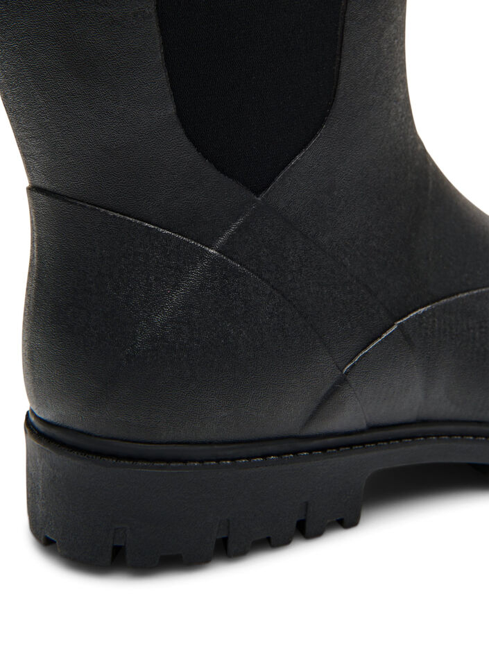 Large - Bottines avec tige en néoprène élastique, Black, Packshot image number 4