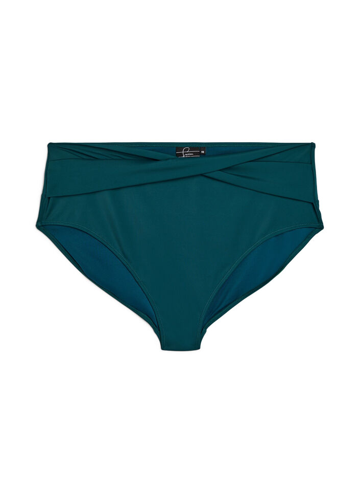 Culotte de bikini avec d&eacute;tail crois&eacute;, Vert, Packshot image number 0