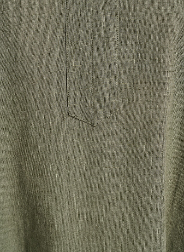 Tunique en coton avec un col en V, Vert, Packshot image number 2