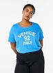 T-shirt imprim&eacute;, Bleu, Model image number 0