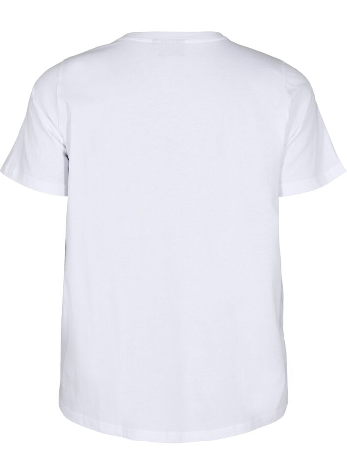 T-shirt avec poche sur la poitrine, Blanc, Packshot image number 1