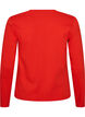 T-shirt basique &agrave; manches longues et col rond, Rouge, Packshot image number 1