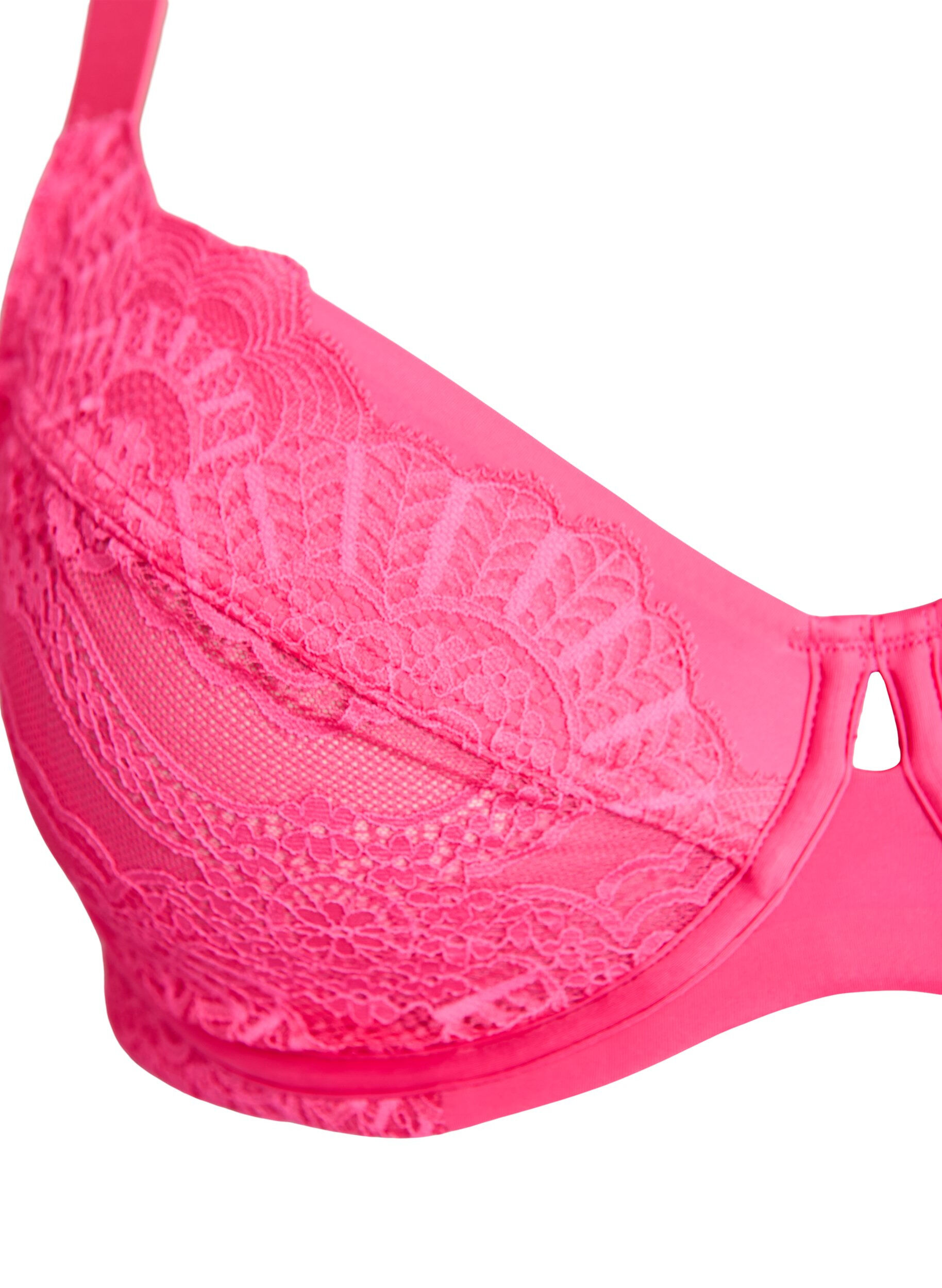 Zizzi Soutien-gorge embo&icirc;tant avec armatures en dentelle, Rose, Packshot image number 2