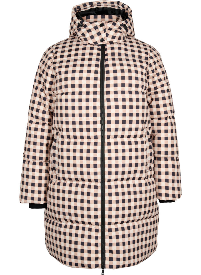 Doudoune d'hiver à carreaux, Black w. Nomad Check, Packshot image number 0