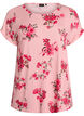 T-shirt avec imprim&eacute; floral, Rose, Packshot image number 0