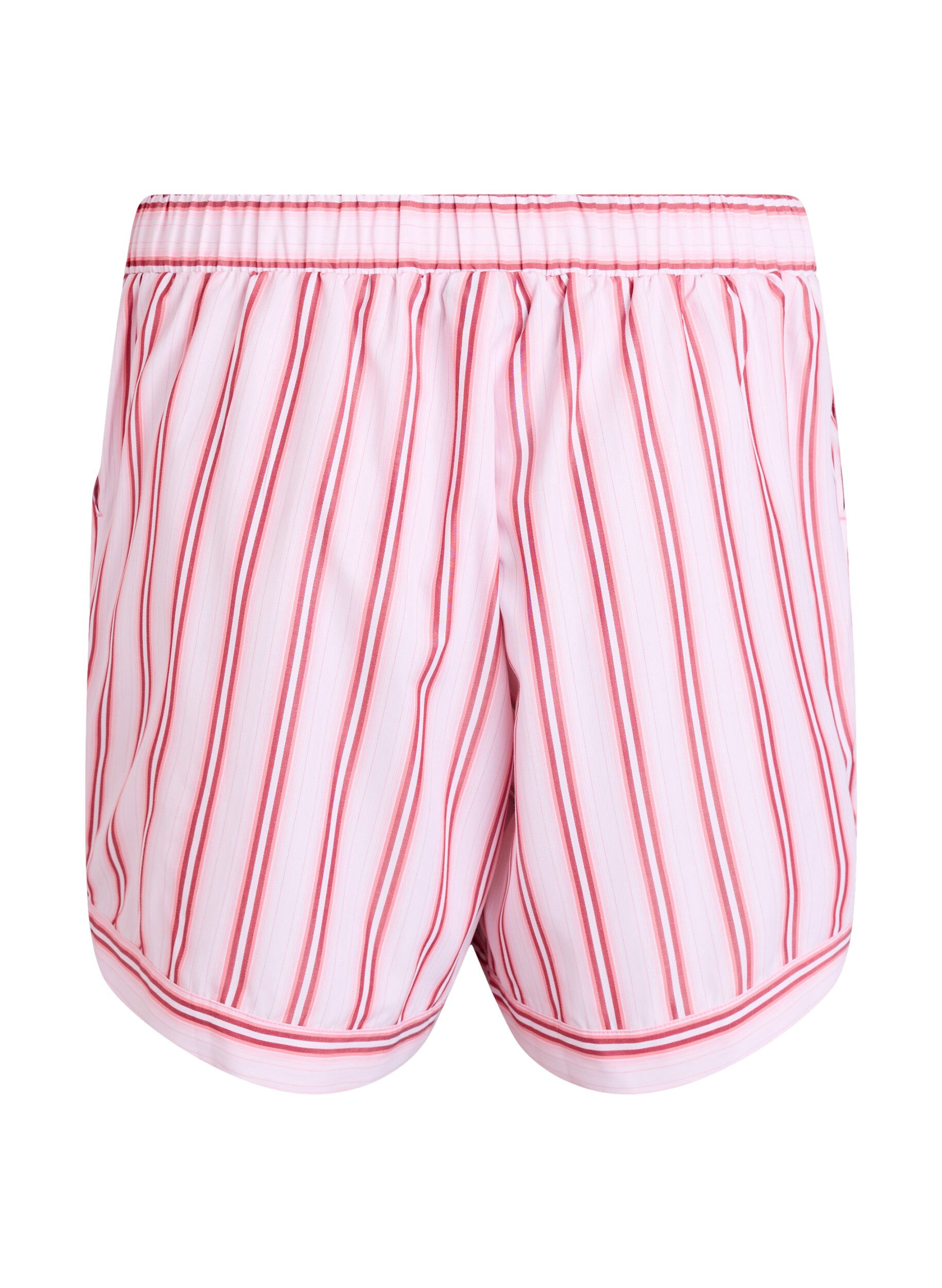 Zizzi Short ample avec rayures et poches, Rose, Packshot image number 1