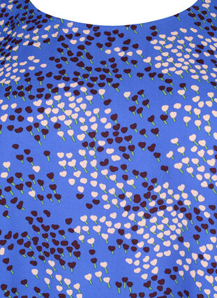 FLASH - Blouse à manches longues avec imprimé et smock, Dazzling Blue AOP, Packshot image number 2