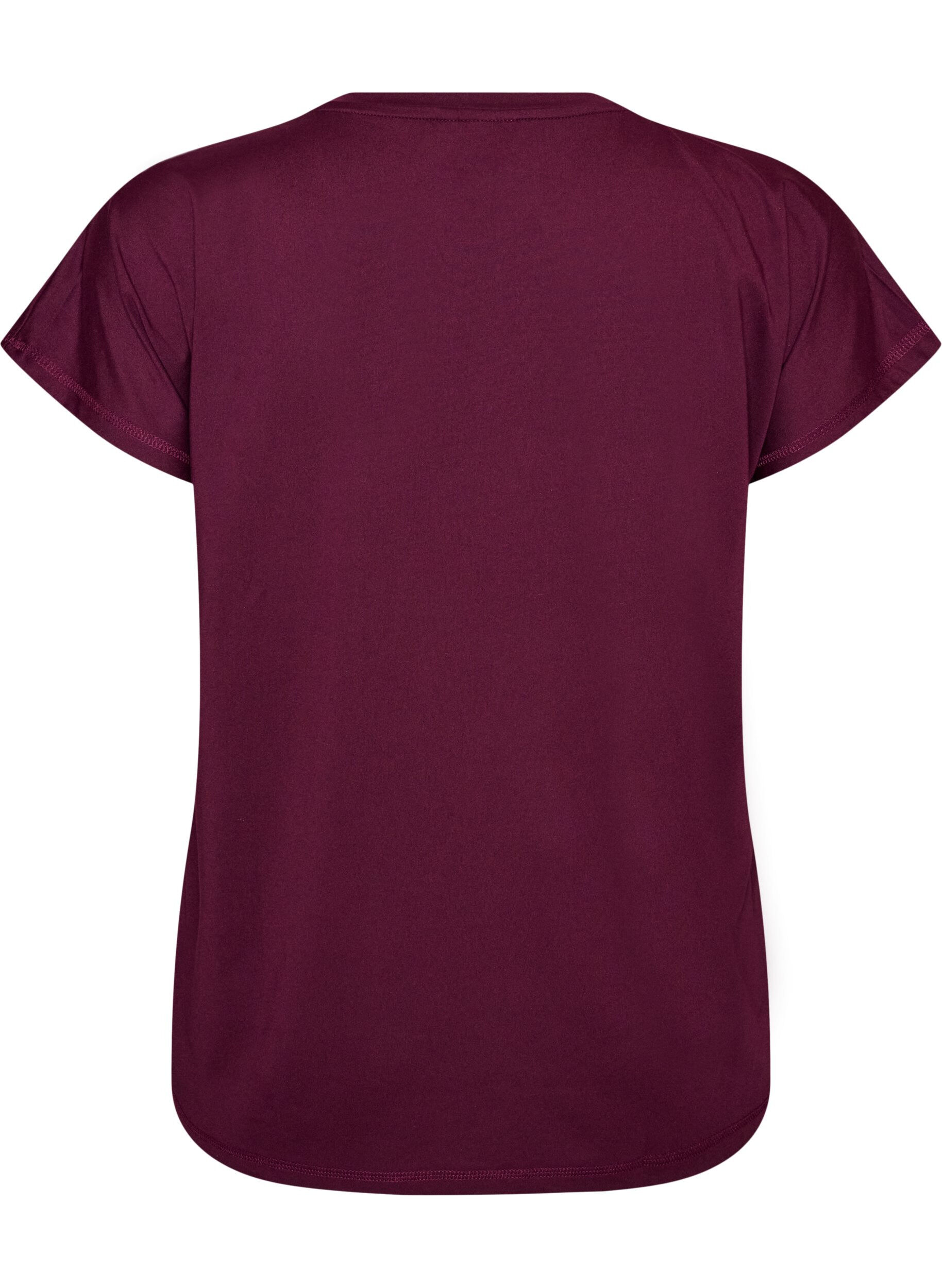 ZizziLoose training t-shirt with V-neck, Violet, Packshot image number 1