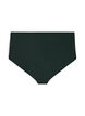 Culotte de bikini taille haute avec drap&eacute;, Vert fonc&eacute;, Packshot image number 1