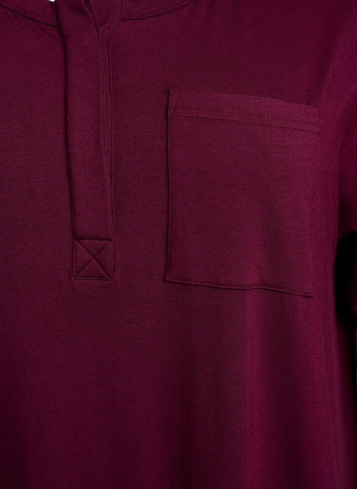 Chemise de nuit manches courtes en viscose, Fig, Packshot image number 2