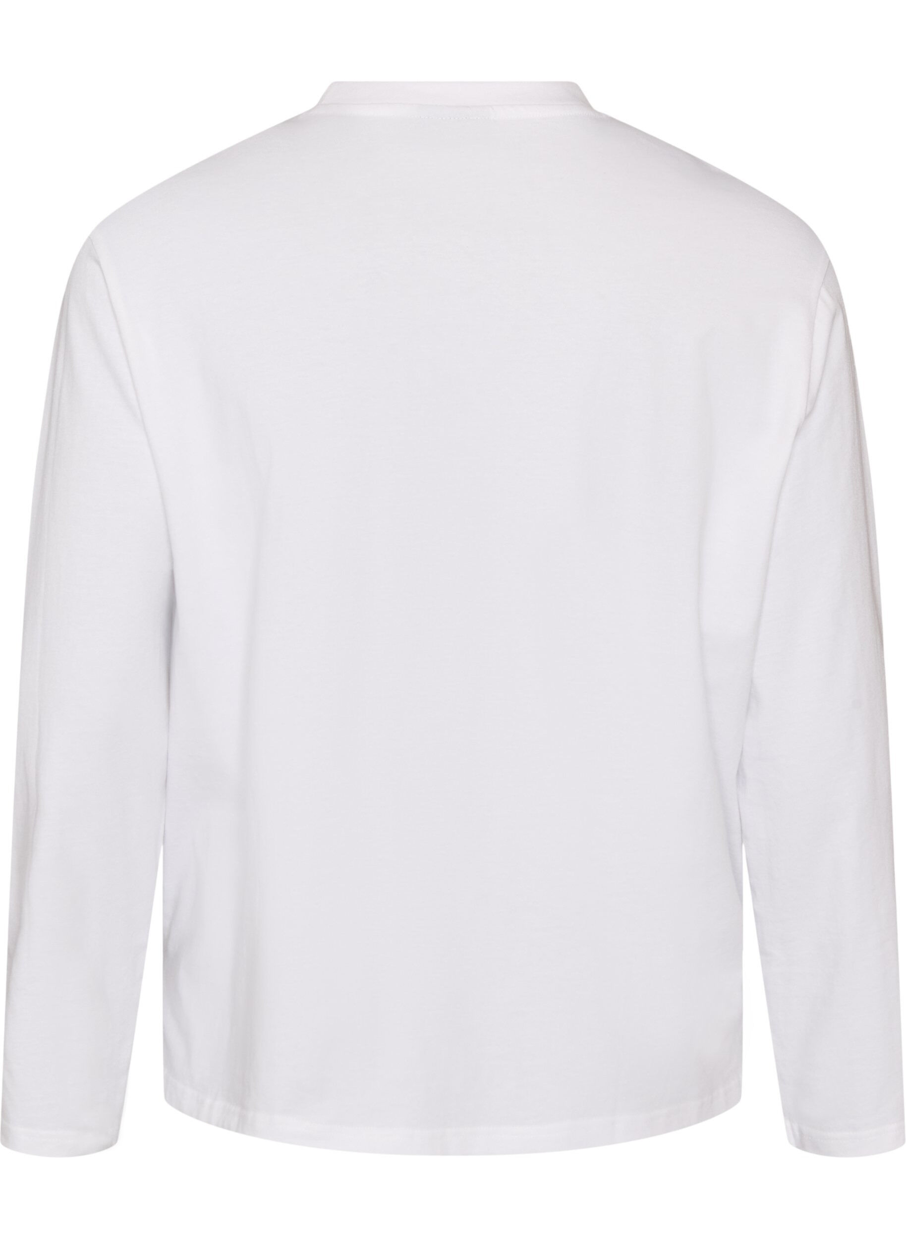 ZizziT-shirt Basic &agrave; manches longues, Blanc, Packshot image number 1