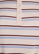 T-shirt c&ocirc;tel&eacute; &agrave; rayures et d&eacute;tail boutonn&eacute;, Mauve, Packshot image number 2