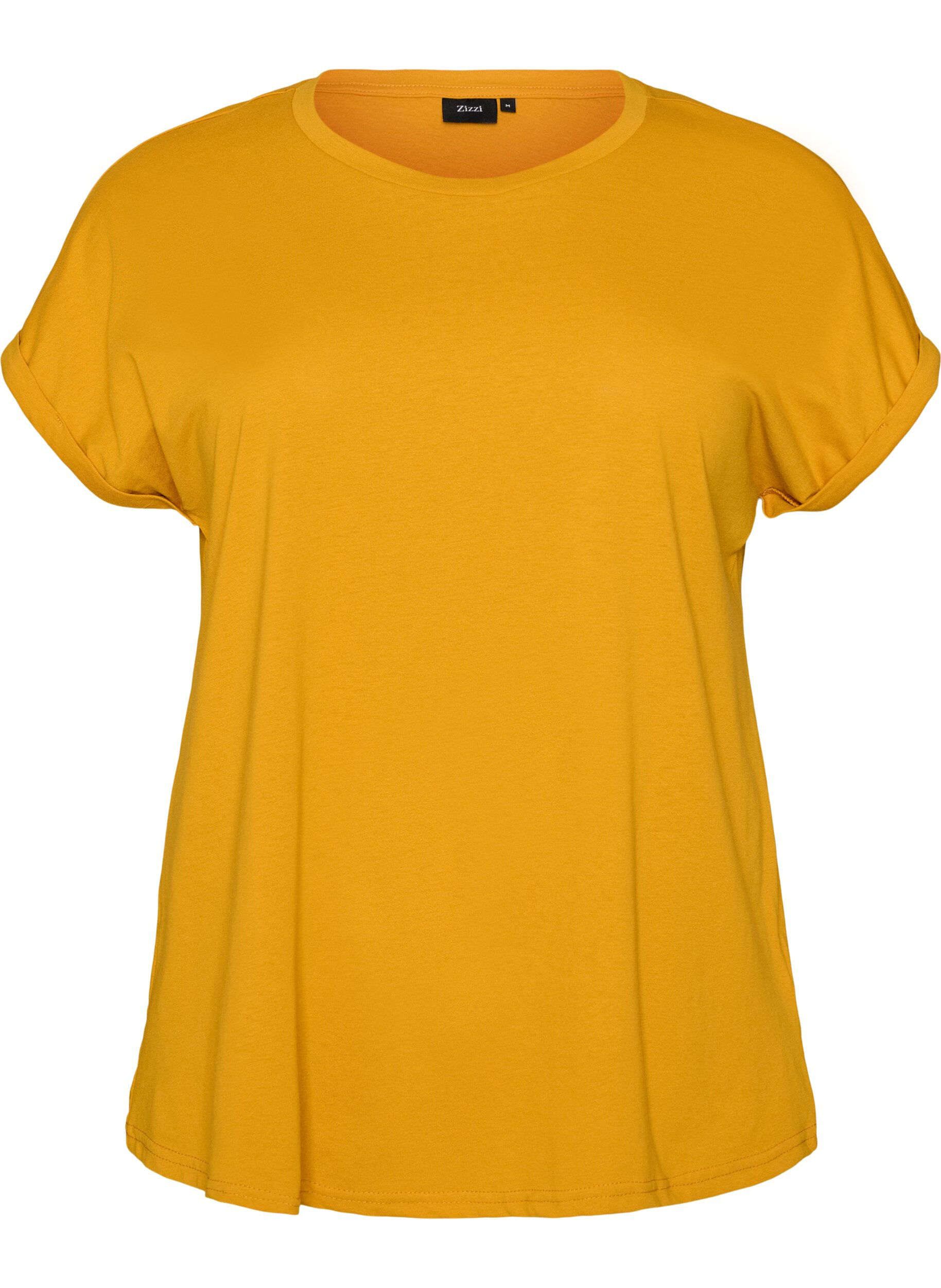 T-shirt &agrave; manches courtes en coton m&eacute;lang&eacute;