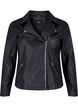 Veste en cuir imit&eacute; de motard, Noir, Packshot image number 0