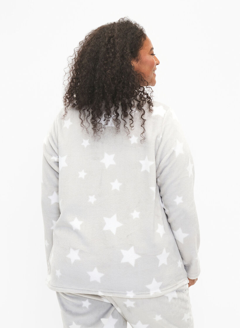Blouse à manches longues avec des étoiles, Grey Star, Model image number 1