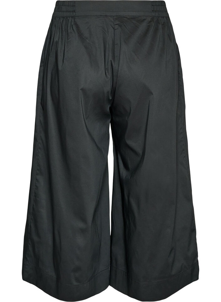 Jupe-culotte avec ceinture &eacute;lastique et jambes amples, Noir, Packshot image number 1