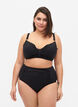 Bas de bikini à taille haute, Noir, Model image number 0