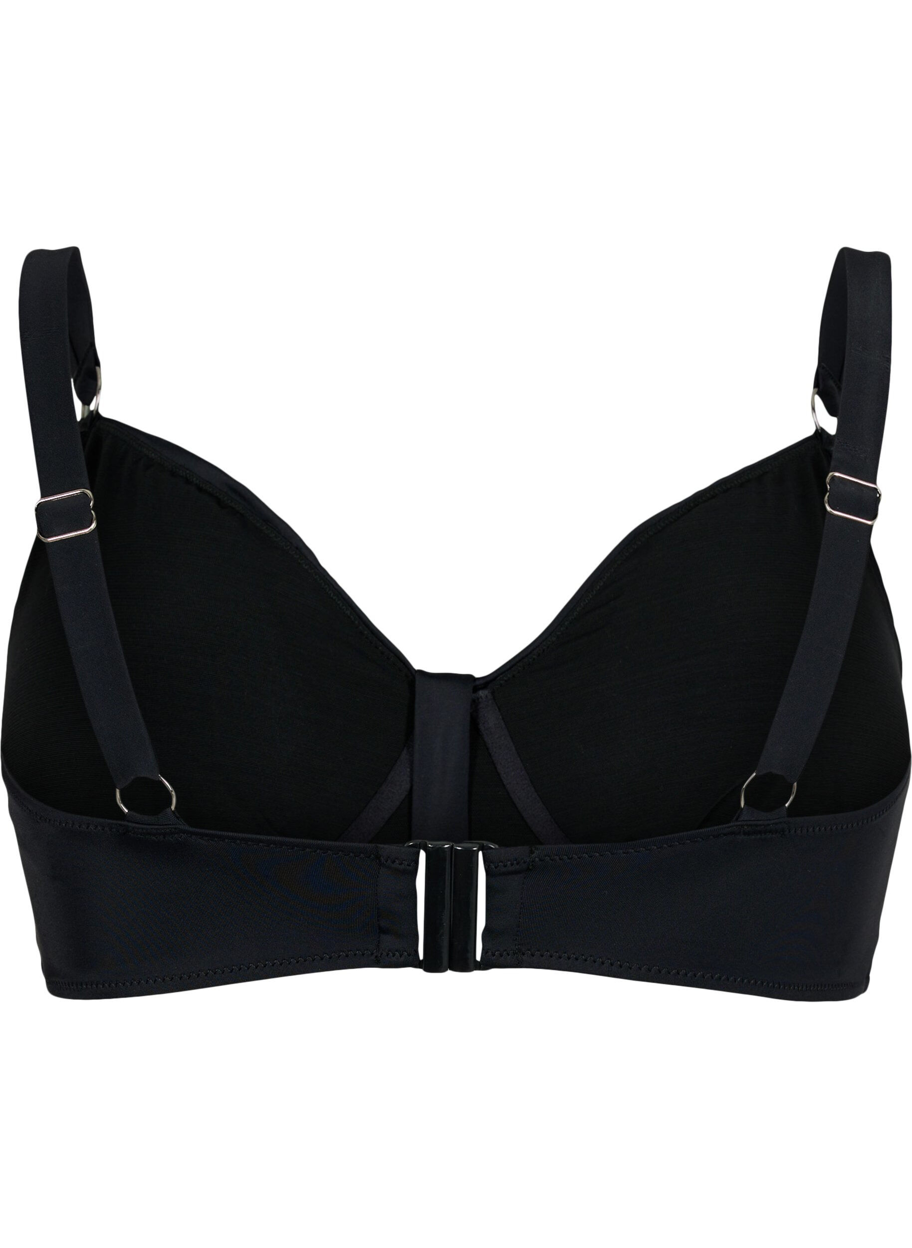 Zizzi Soutien-gorge de bikini &agrave; armatures avec drap&eacute;, Noir, Packshot image number 1