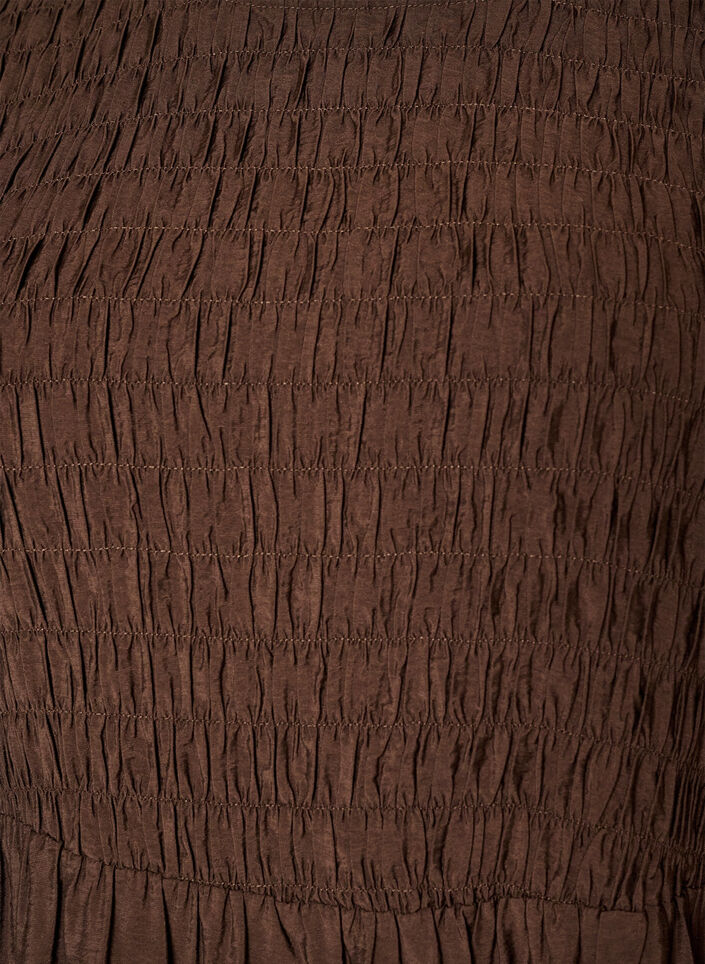 Robe midi en viscose avec smocks, Marron, Packshot image number 2