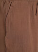 Pantalon culotte en mousseline de coton avec taille haute, Marron, Packshot image number 2