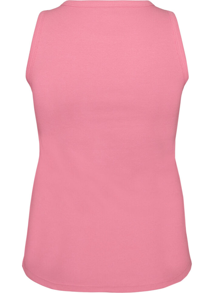 Top en coton c&ocirc;tel&eacute; avec col montant, Rose, Packshot image number 1