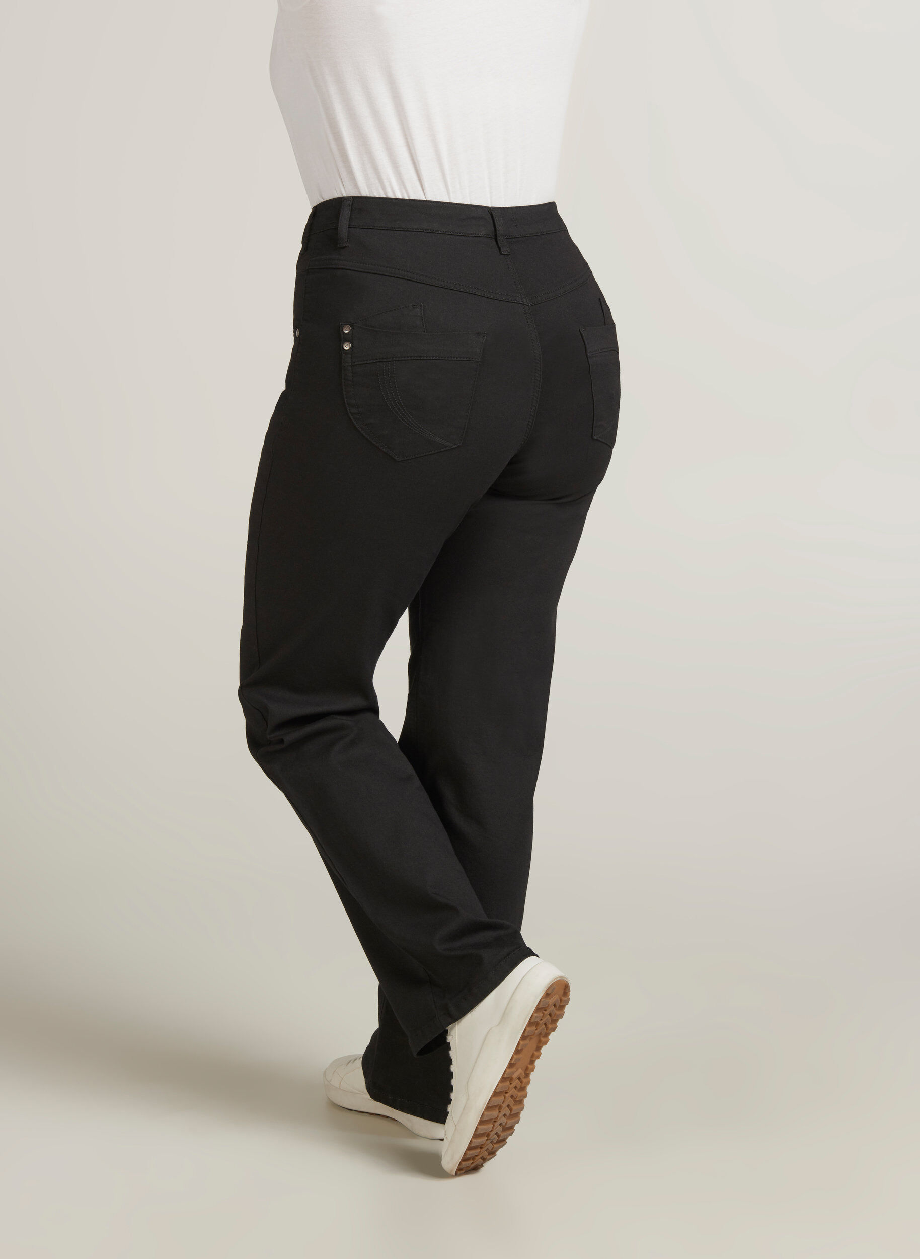 Zizzi Jean Gemma coupe classique taille haute, Noir, Model image number 2