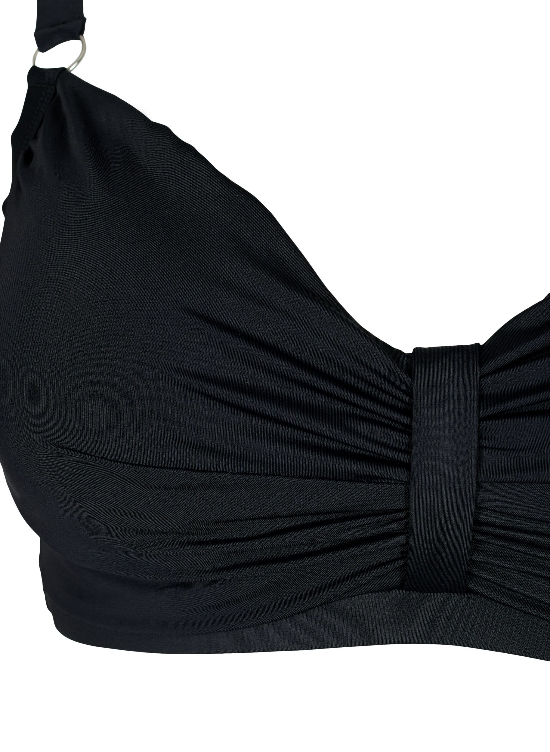 Zizzi Soutien-gorge de bikini &agrave; armatures avec drap&eacute;, Noir, Packshot image number 2