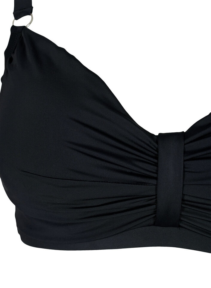 Soutien-gorge de bikini &agrave; armatures avec drap&eacute;, Noir, Packshot image number 2