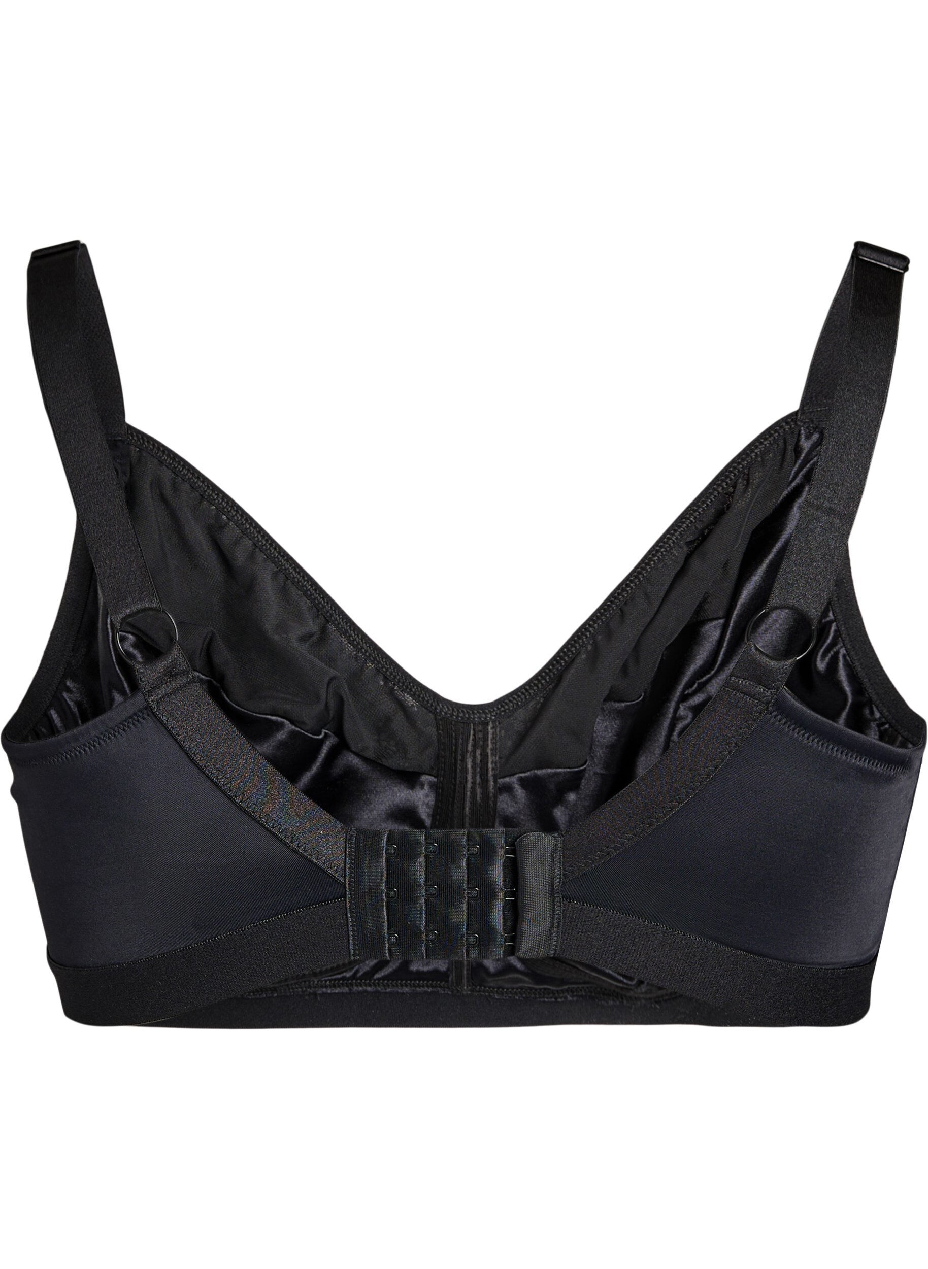 Zizzi Soutien-gorge triangle sans armatures en dentelle, Noir, Packshot image number 1