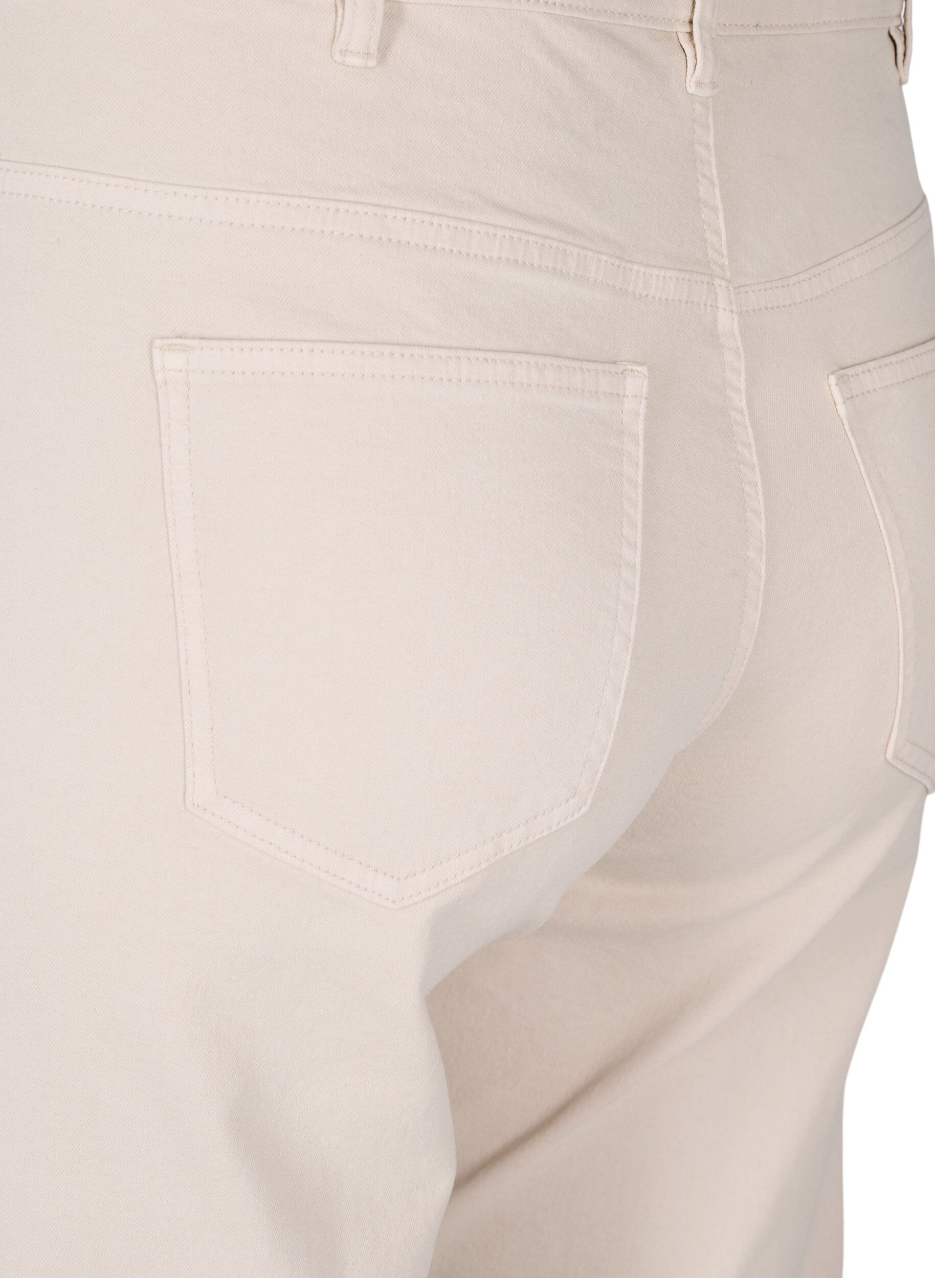 Zizzi Jean taille haute Gemma, Beige, Packshot image number 3
