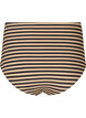 Culotte de bikini taille haute &agrave; rayures, Camel, Packshot image number 1