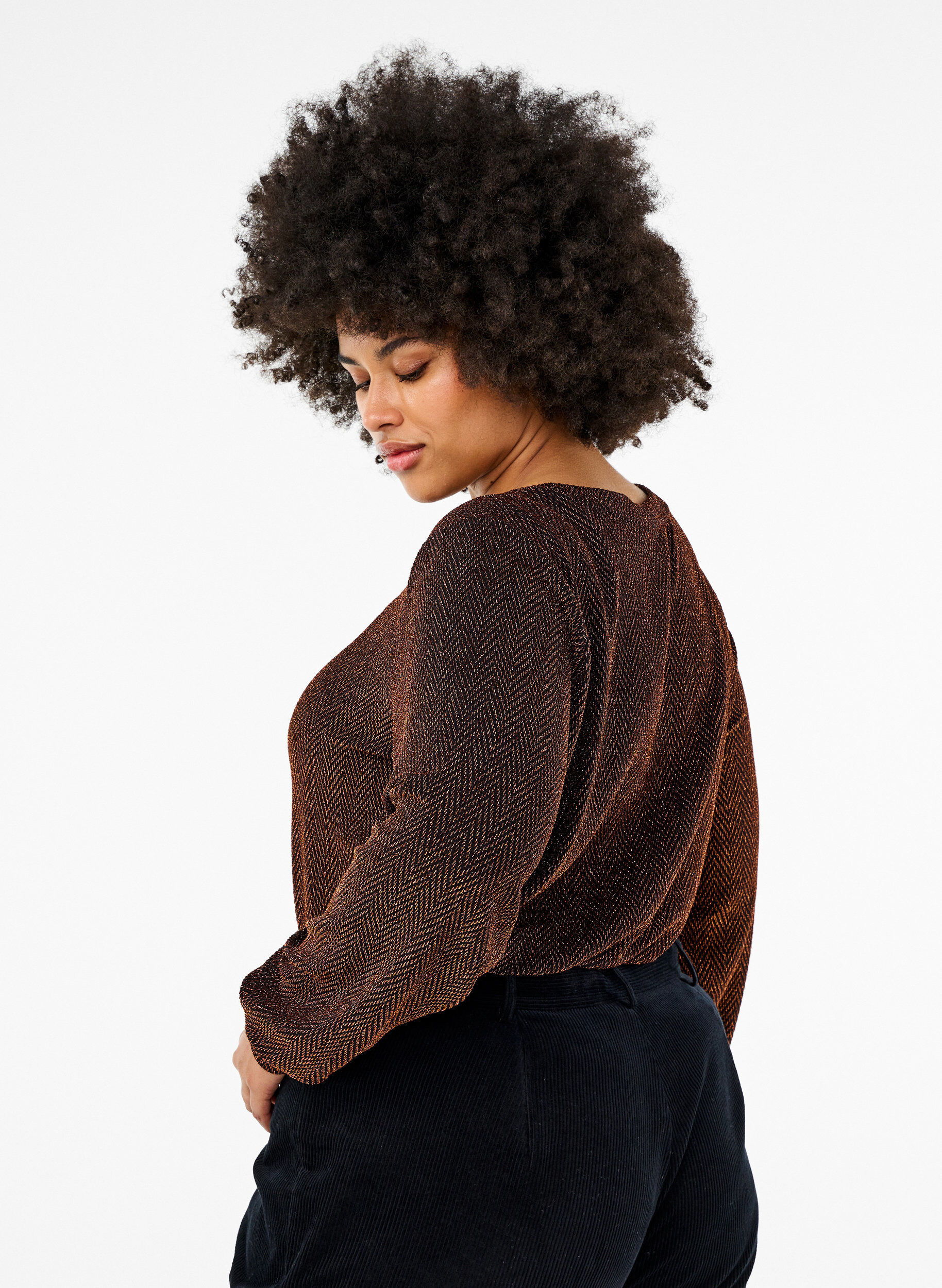 Zizzi Chemisier avec motif scintillant, Copper ZigzagShimmer, Model image number 1